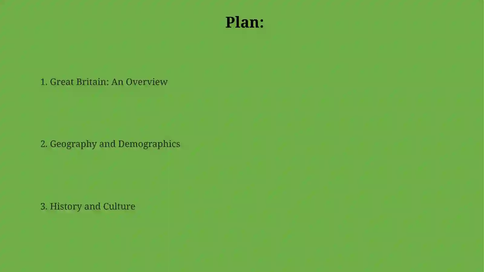 Great Britain: An Overview 2