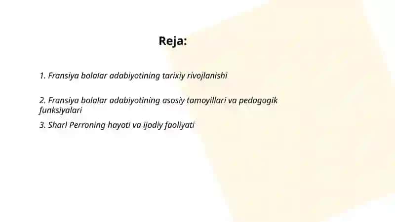 Fransiya bolalar adabiyoti va uning tamoyili 2