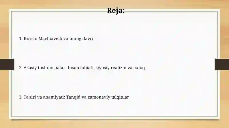 Makiavellining "Xukmdor" asari 2