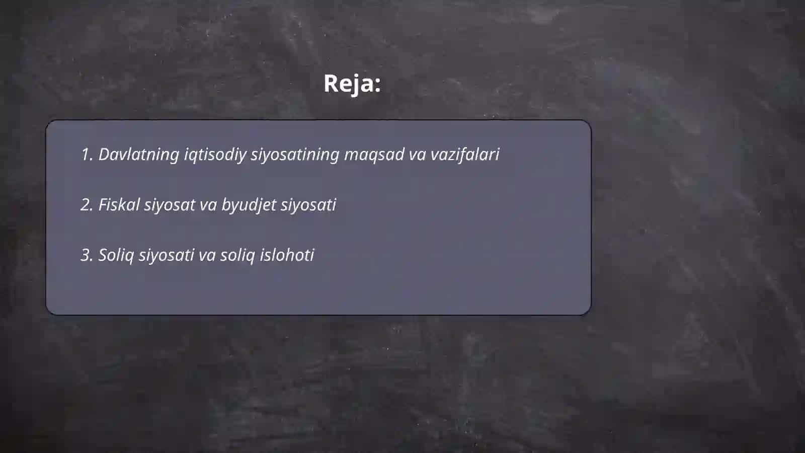 Davlatning iqtisodiy siyosati 2