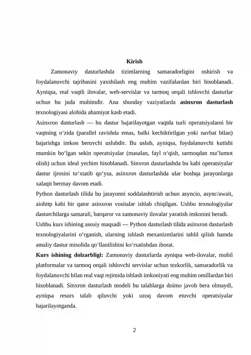Pythonda asinxron dasturlash 2
