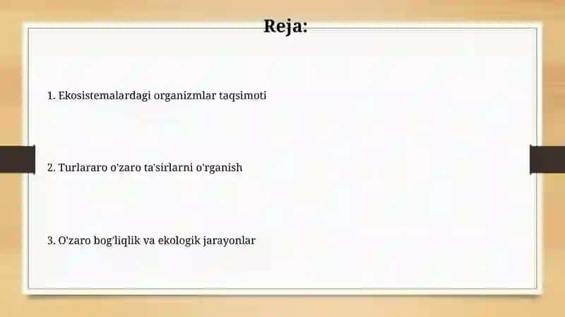 Qoplamalar dunyosi orasida organizmlarning ozaro munosabatlari va ularning tarqalishini o'rganish 2