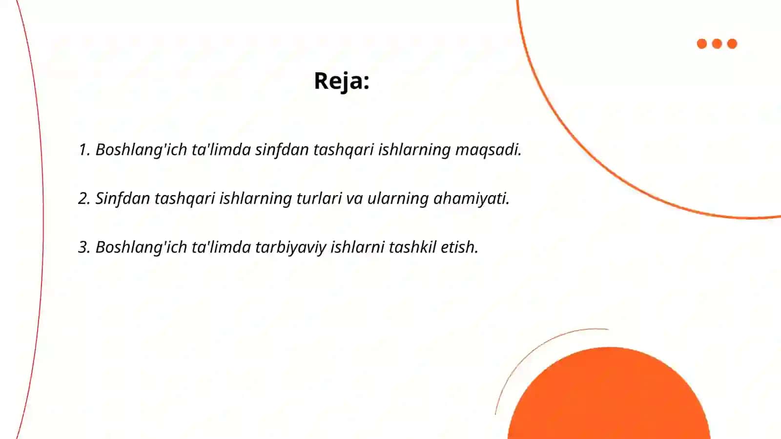 Boshlanğich ta'limda sinfdan tashqari ishlarni tashkil etish 2