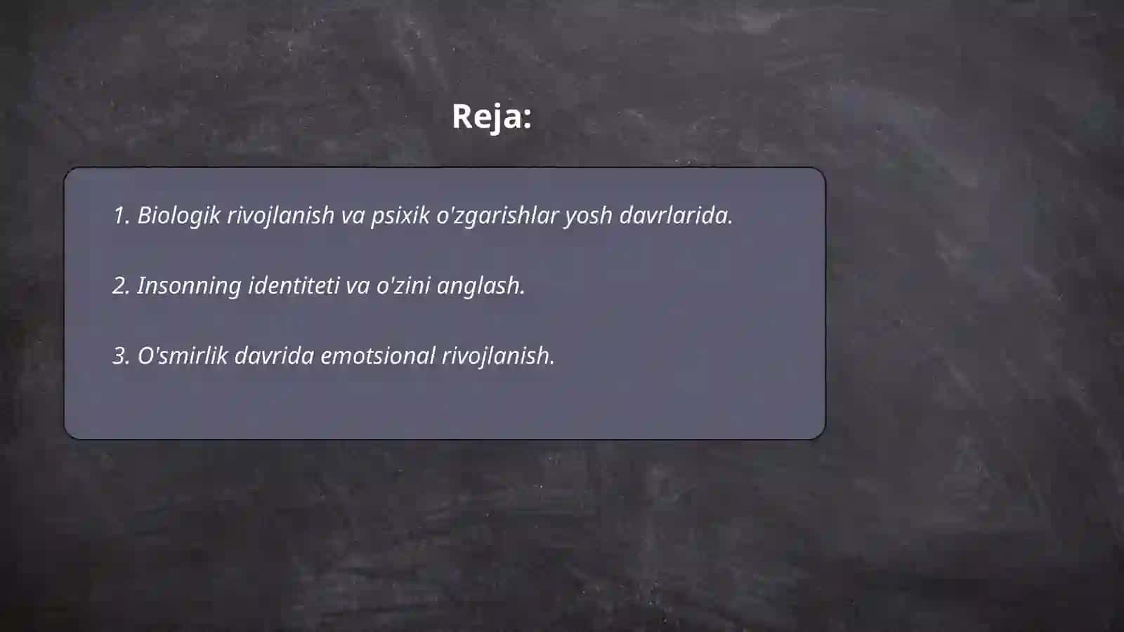 Yoshlik davrida psixik rivojlanish xususiyatlari 2