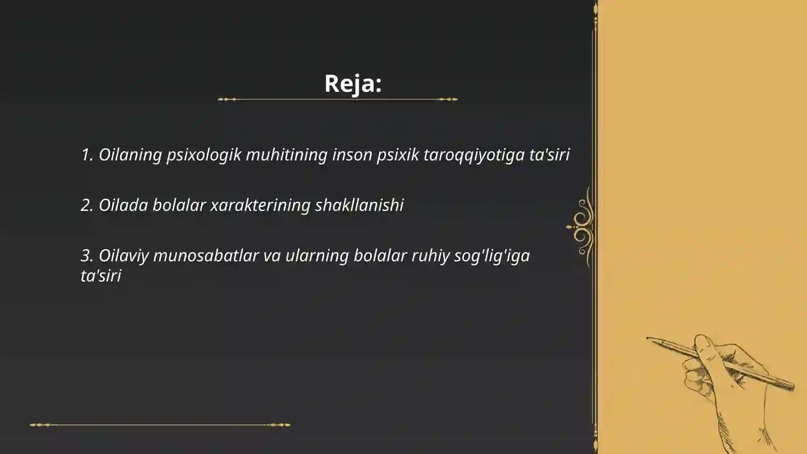Inson psixik taroqqiyotda oilaning ahamiyati 2