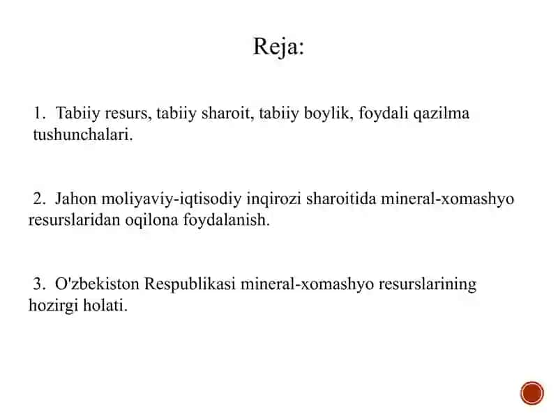 Mintaqalar tabiiy resurs salohiyati va ularning hududiy taraqqiyotda tutgan o’rni 2