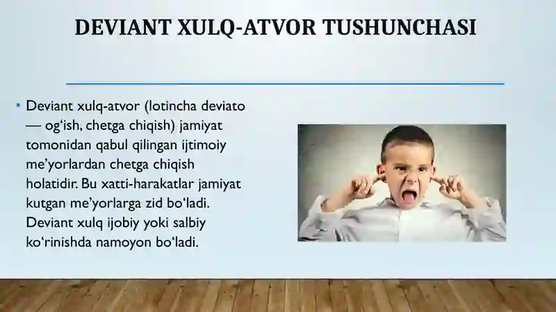 Deviant xulq-atvor tushunchasi 2