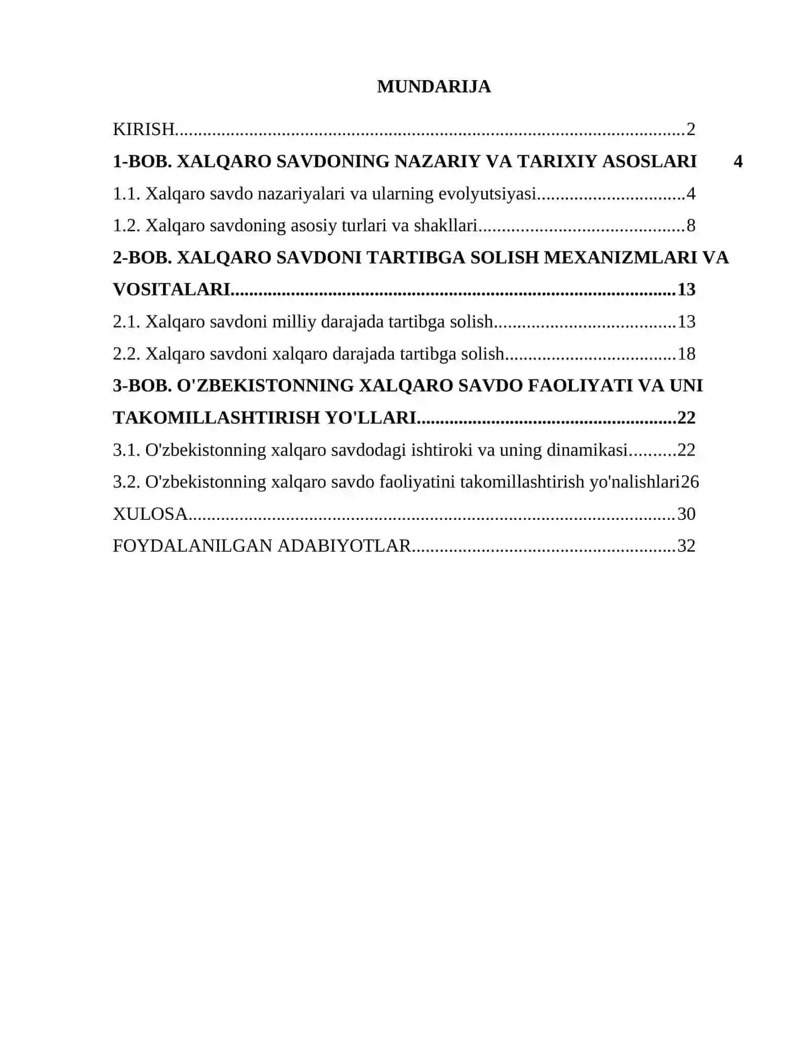 XALQARO SAVDO UNING TURLARI VA TARTIBGA SOLISH MEXANIZMI 2