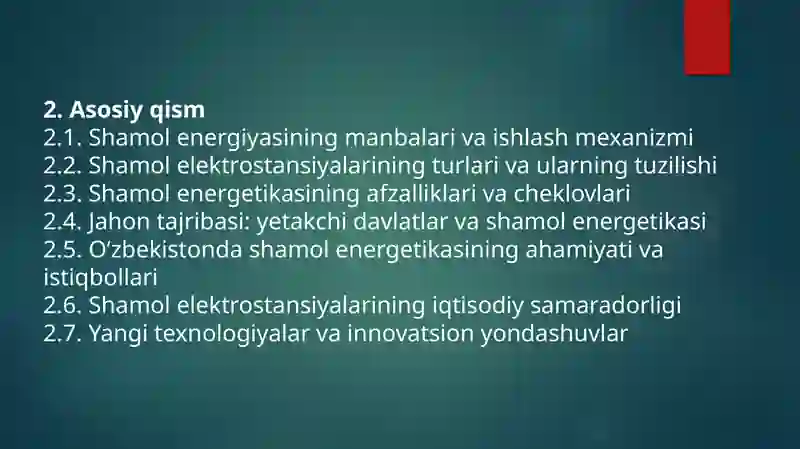 Shamol Elektro Stansiyasi 2