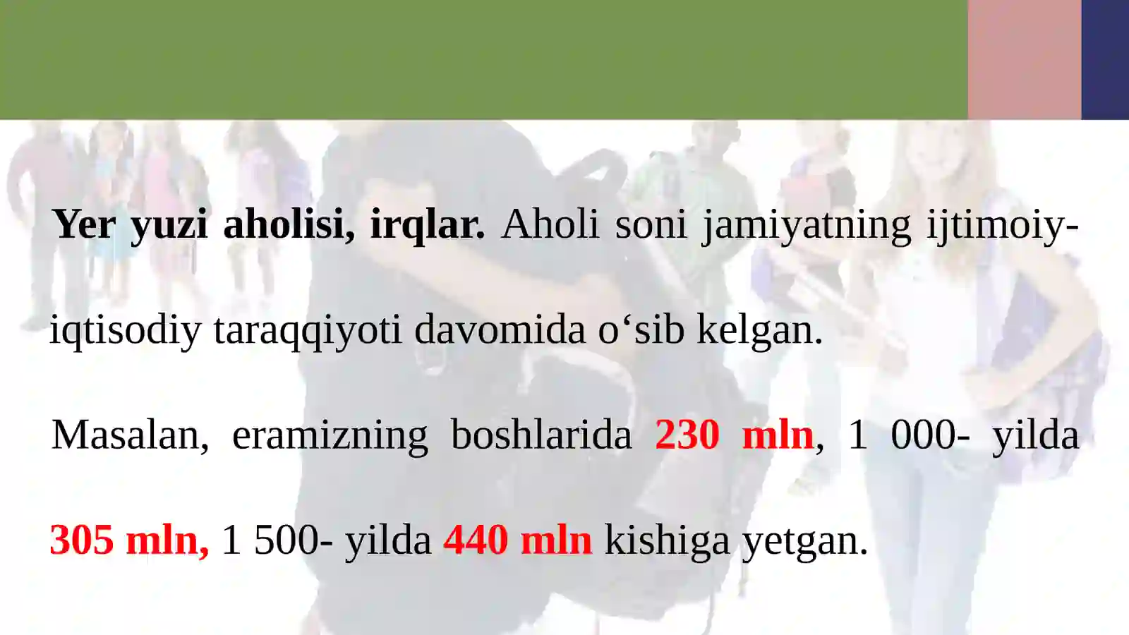 Yer yuzi aholisi, irqlar 2