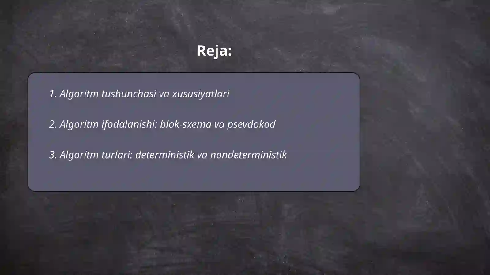 Algoritm va dasturlash asoslari 2
