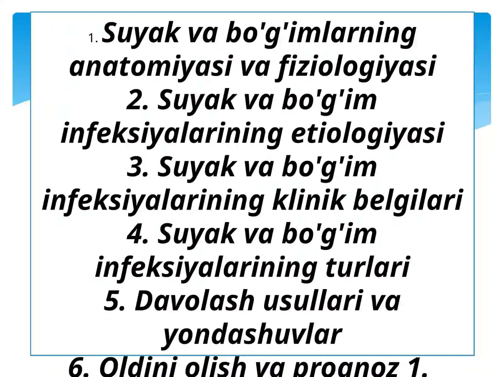 Suyakbo'g'imlar ixirurgik infeksiyalari 2