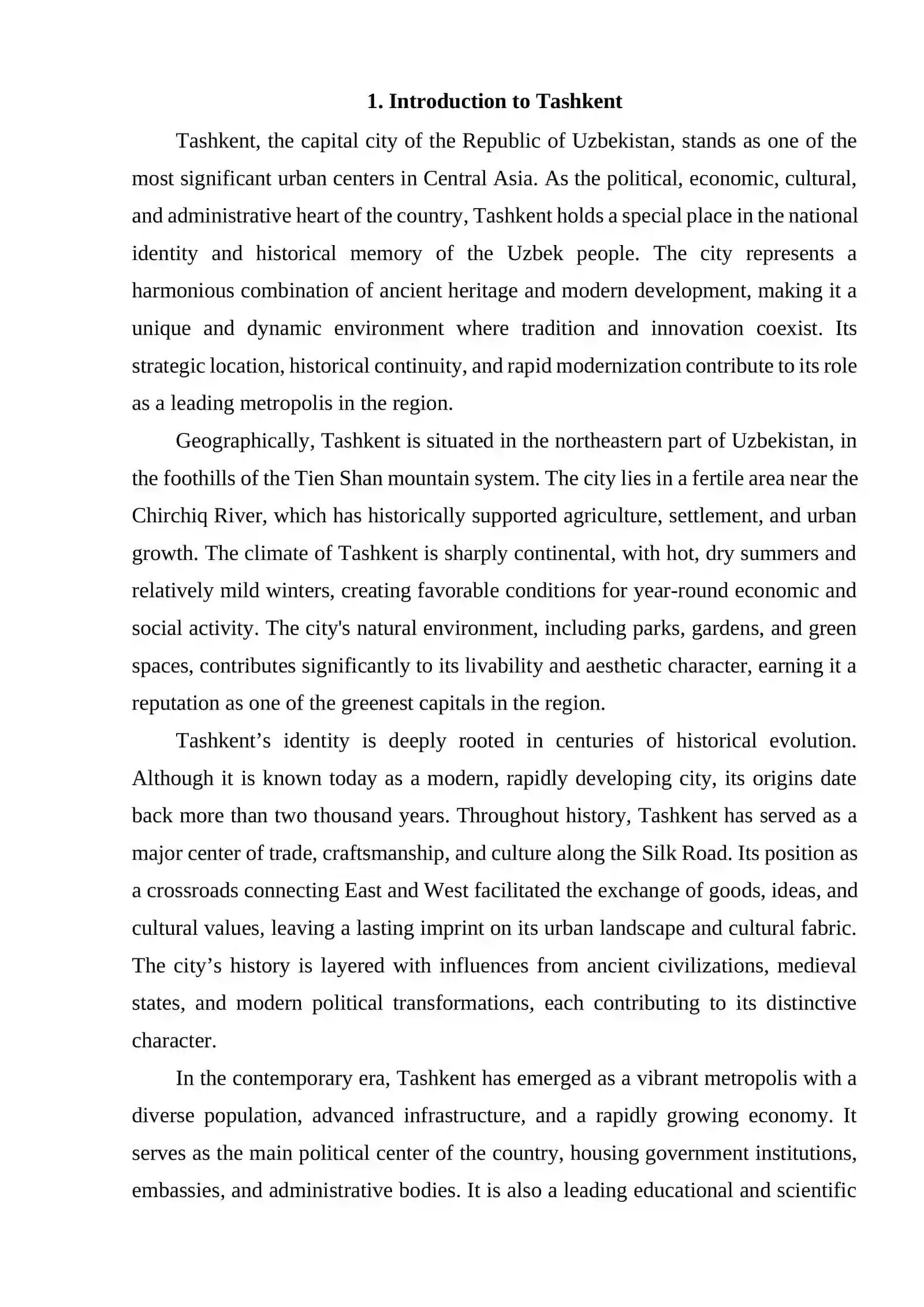 Introduction to Tashkent 2