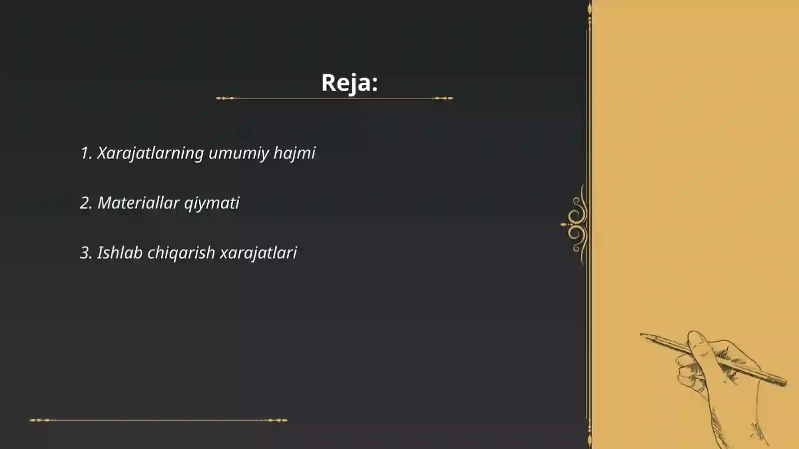 Bir soʻmlik tovar mahsuloti uchun qilingan xarajat qanday aniqlanadi? 2