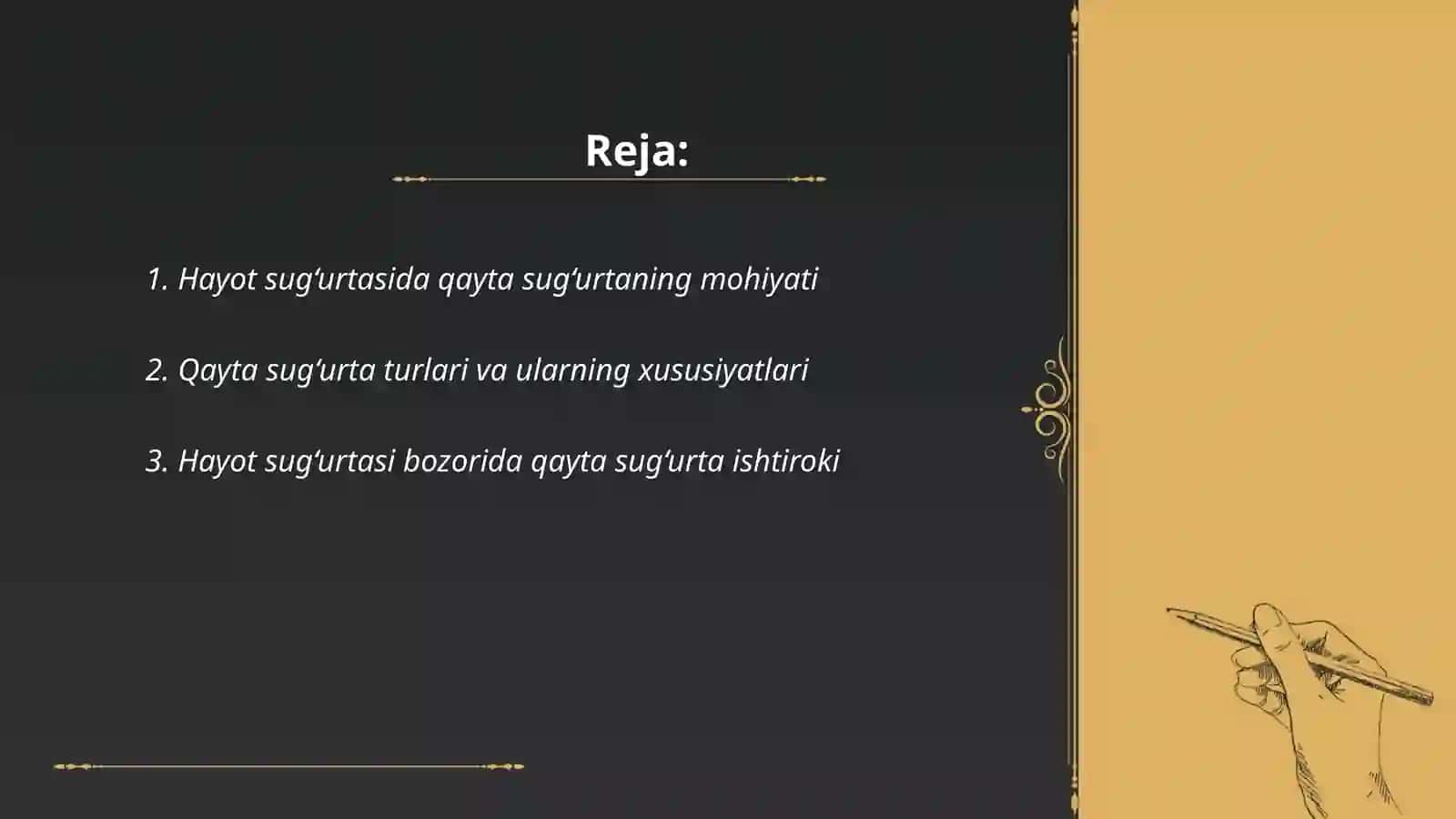 Hayot sug‘urtasida qayta sug‘urta xizmatlaridan foydalanish 2