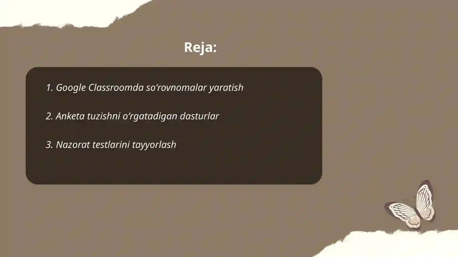 Google Classroom Anketa va Test Dasturlari 2