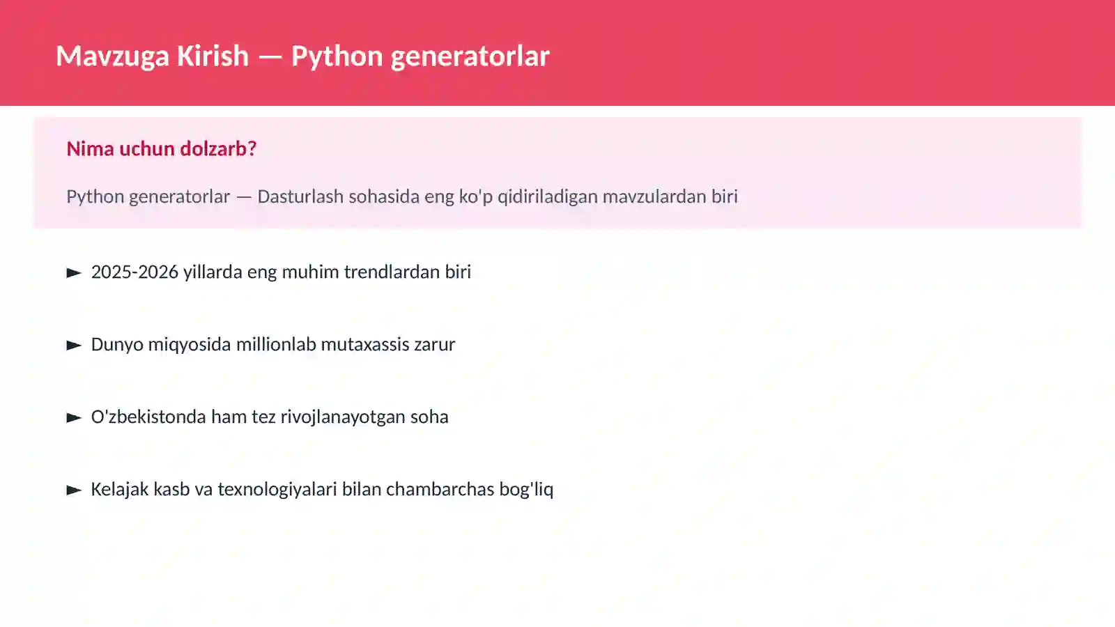 Python generatorlar 2