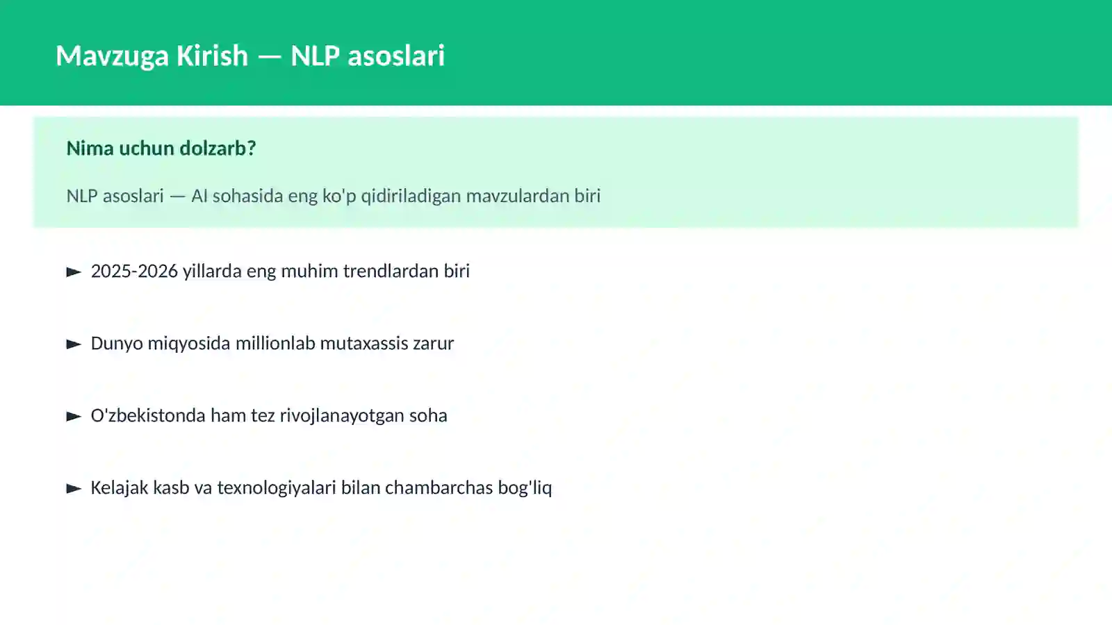 NLP asoslari 2