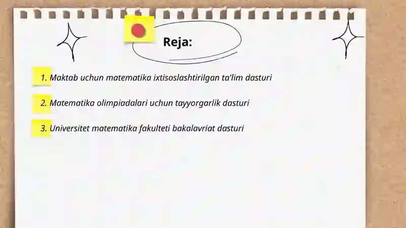 Matematikaga ixtisoslashgan dasturlar 2