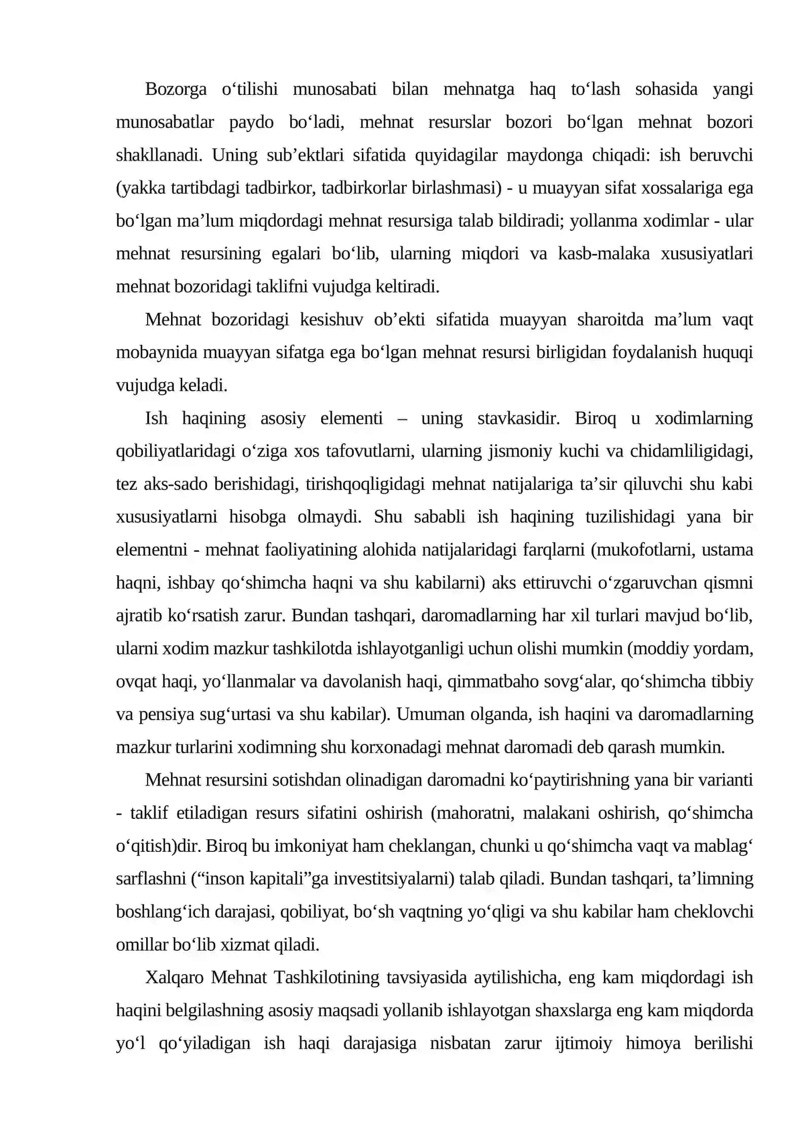 Bozor xo‘jaligida ish haqi tizimi 2