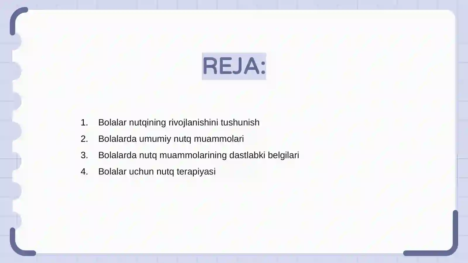 Bolalar nutqi masalalari. 2