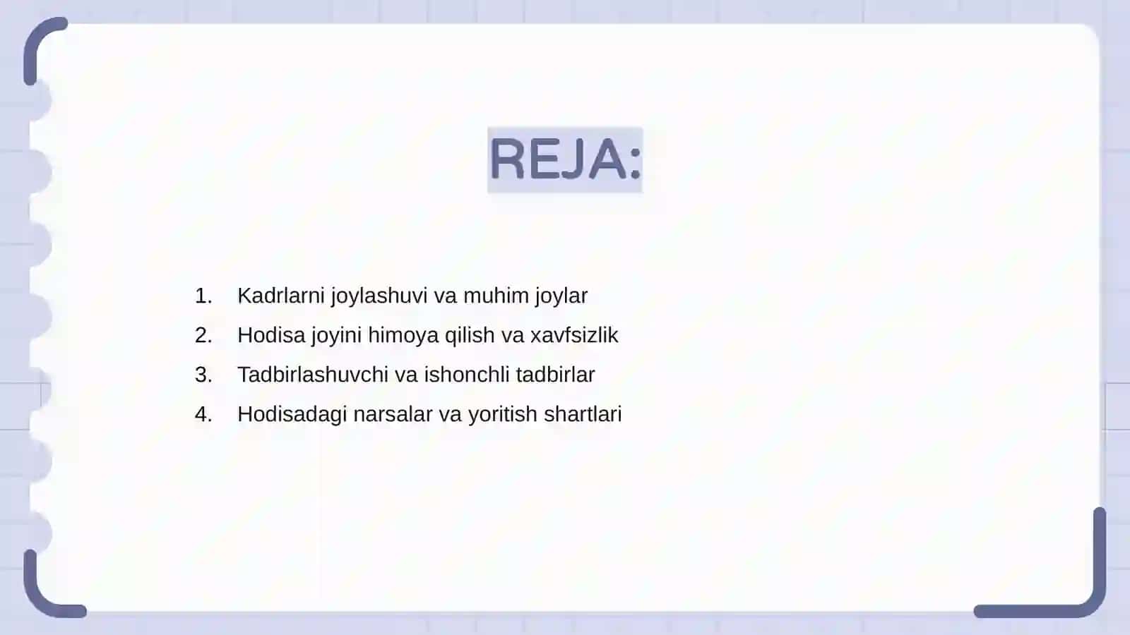 Kriminalistika fanida hodisa joyini ko'zdan kechirish natijasini qayd etish 2