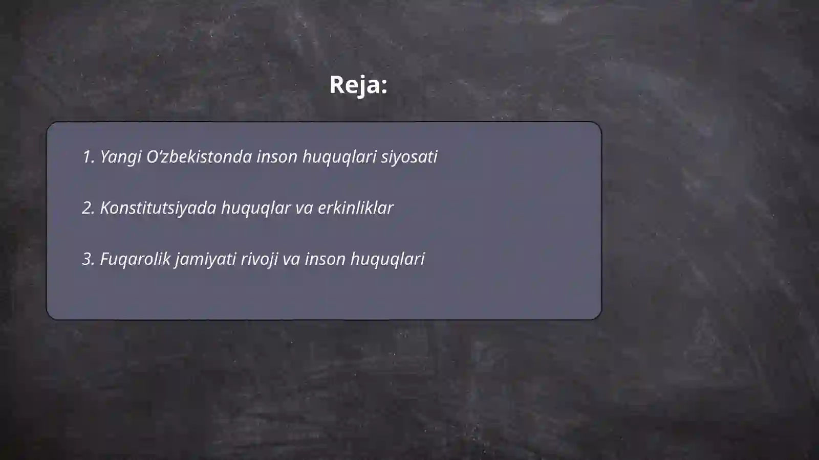 Yangi oʻzbekistonda inson haq-huquqlari va erkinliklari kafolatlarining yaratilishi 2