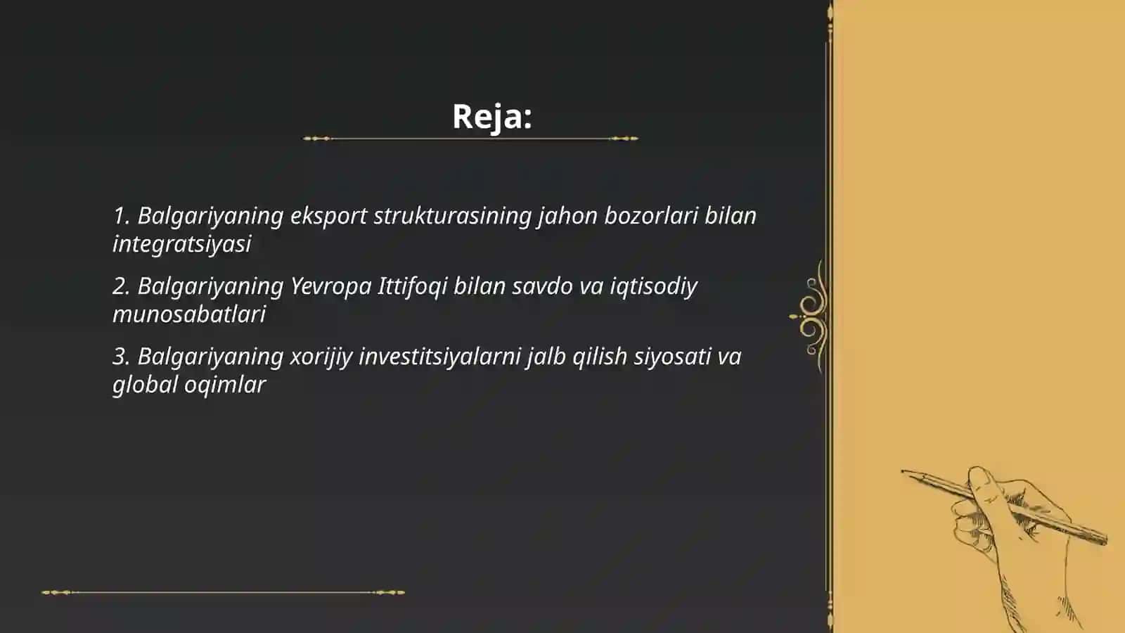 Balgariyaning eksport strukturasining jahon bozorlari bilan integratsiyasi 2