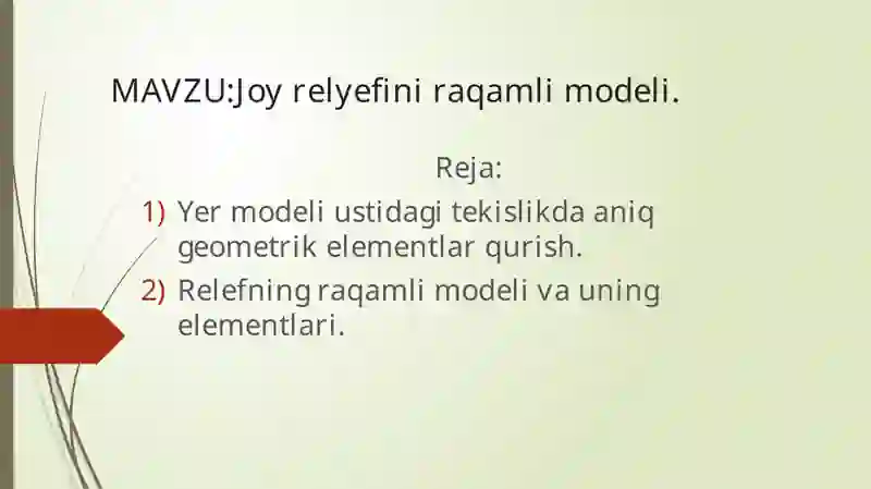 Joy relyefini raqamli modeli 2