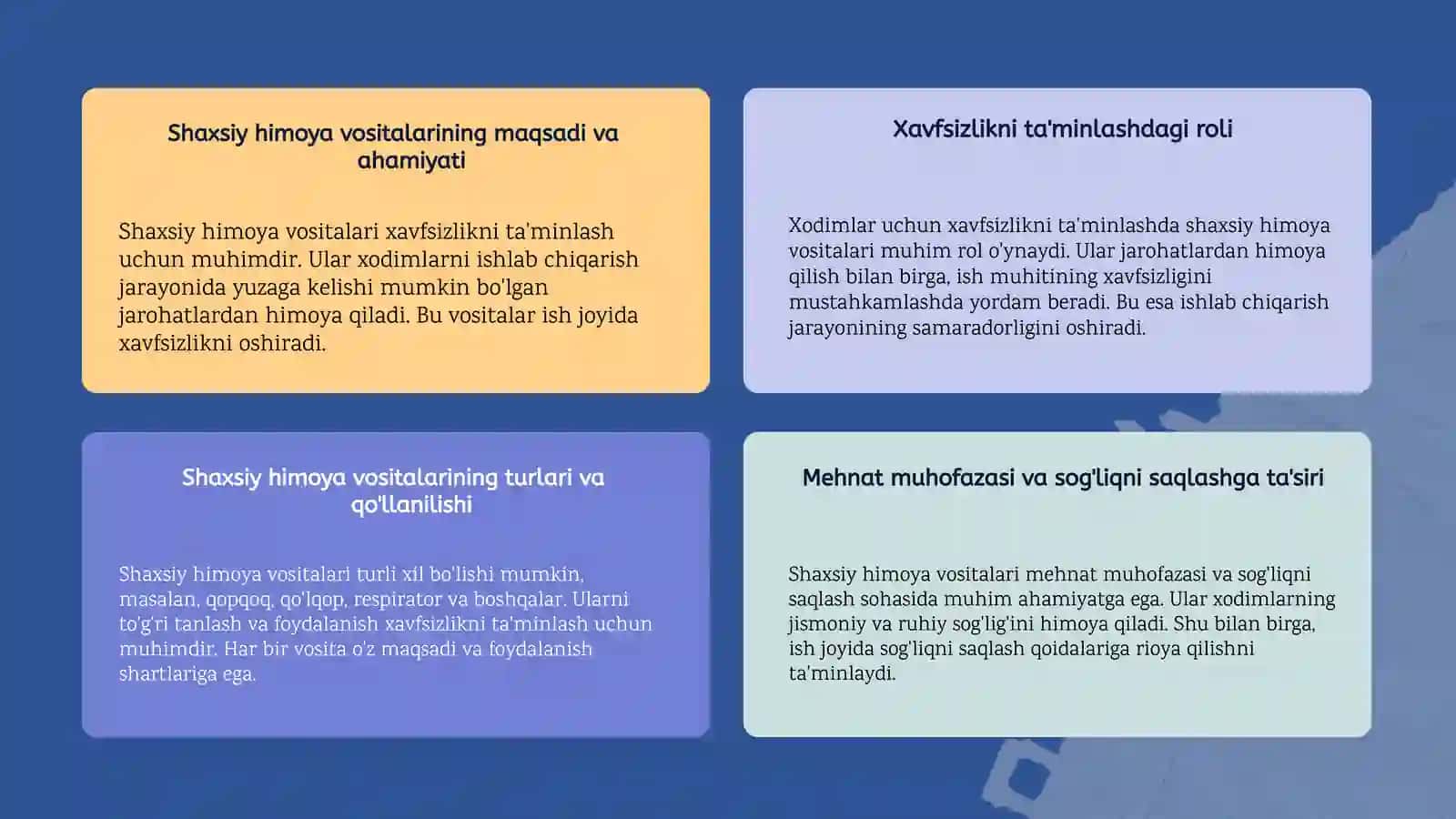 Shaxsiy himoya vositalari 2