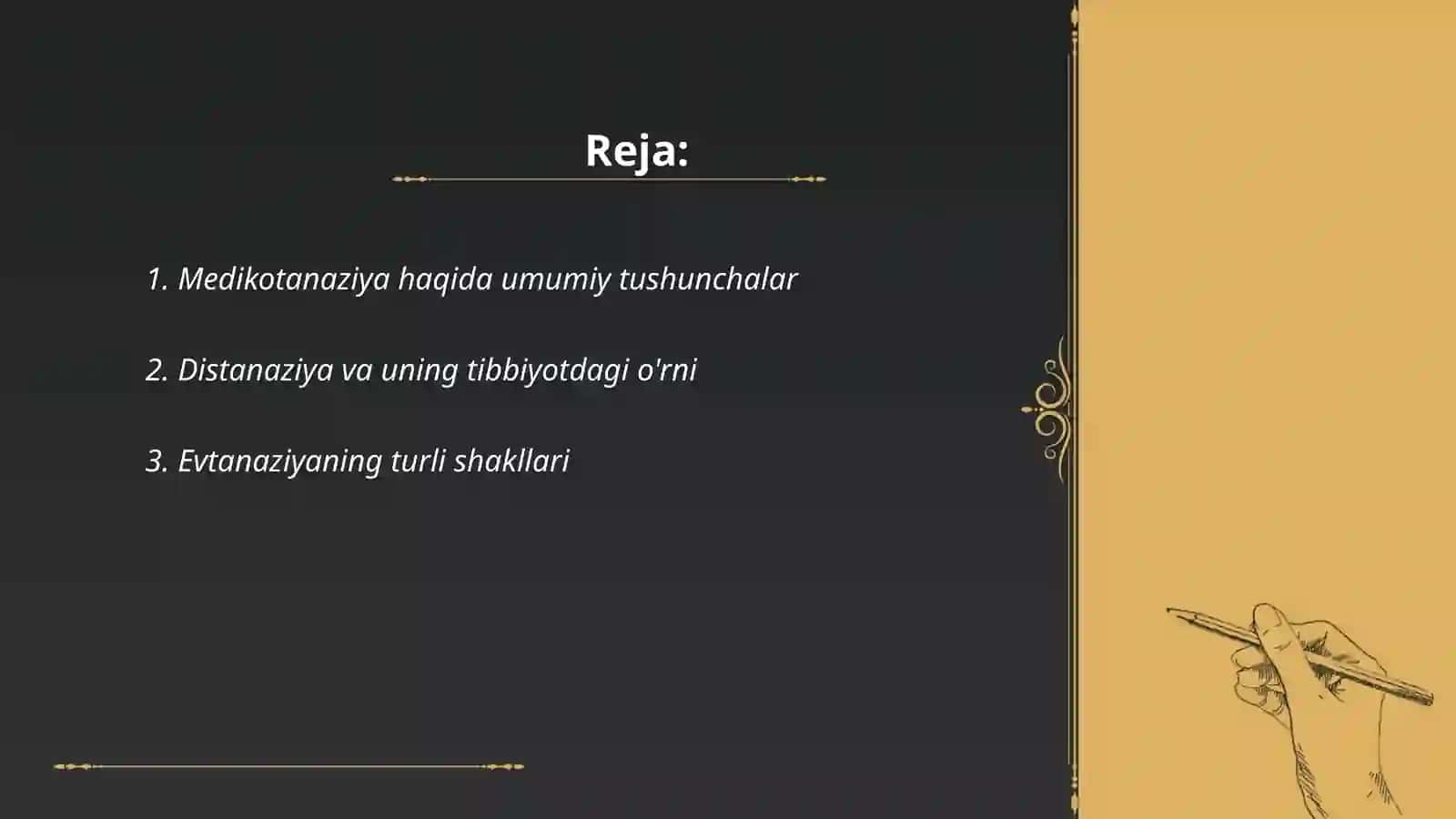 Medikotanaziya, distanaziya, evtanaziya variantlari 2