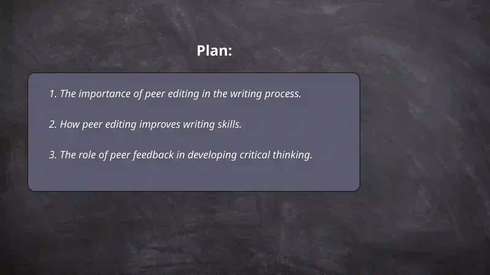 Peer editing 2