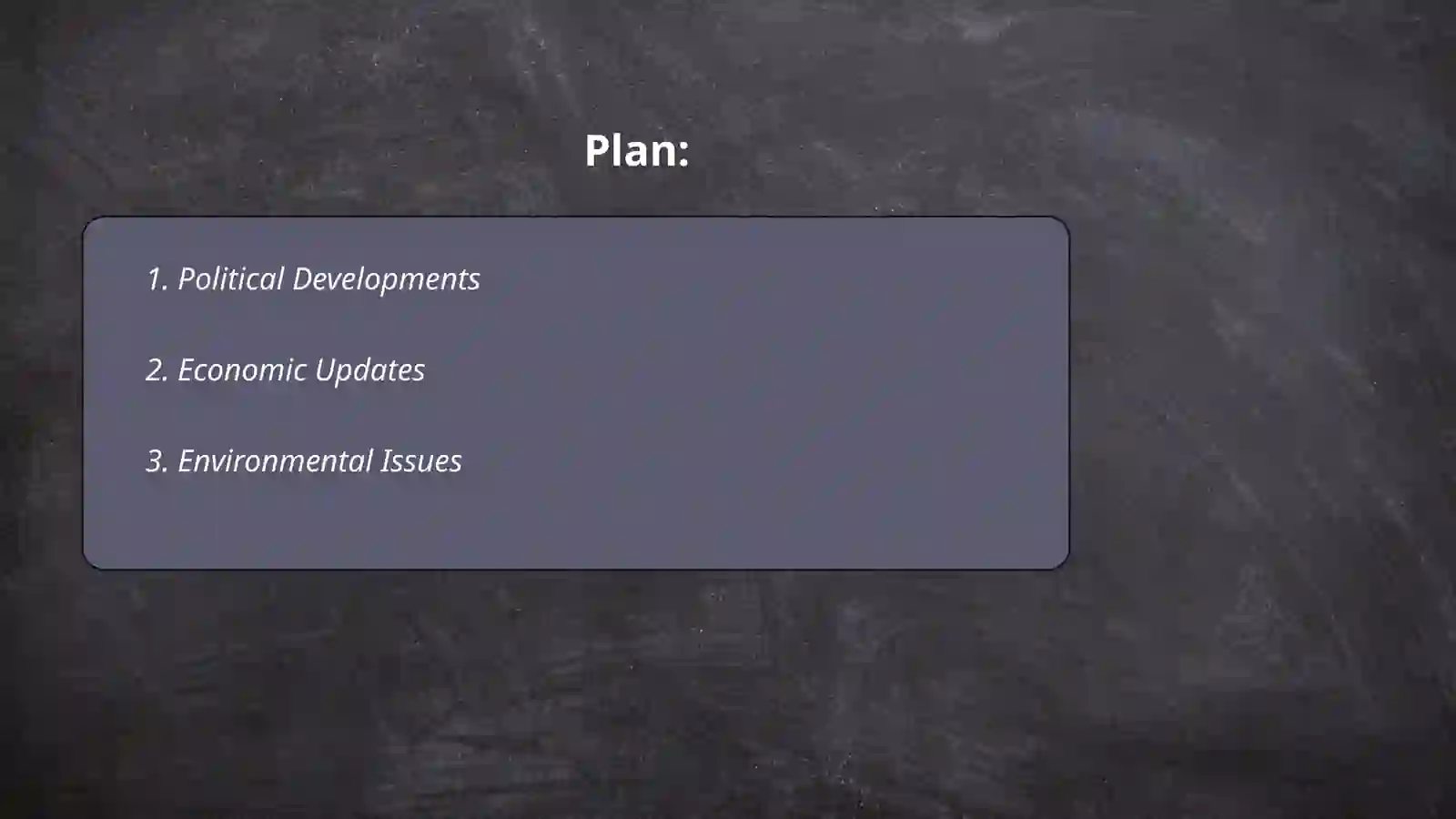 Political Developments 2