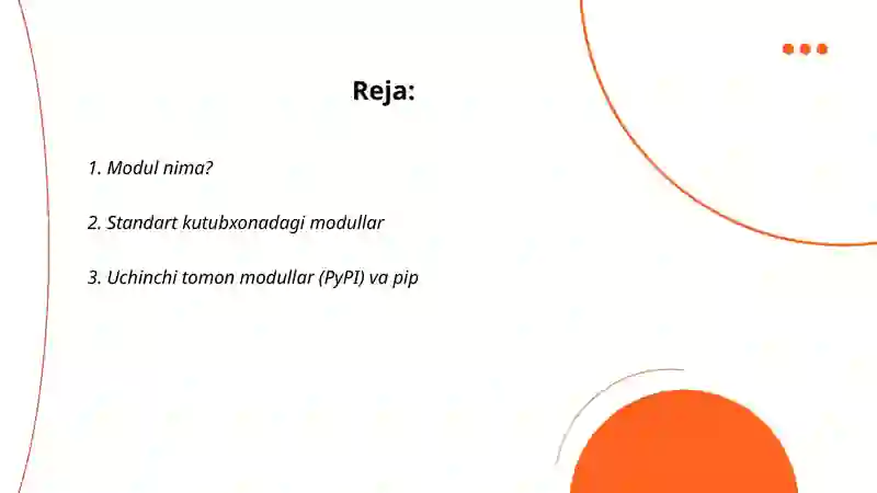 Pythonda modullar 2