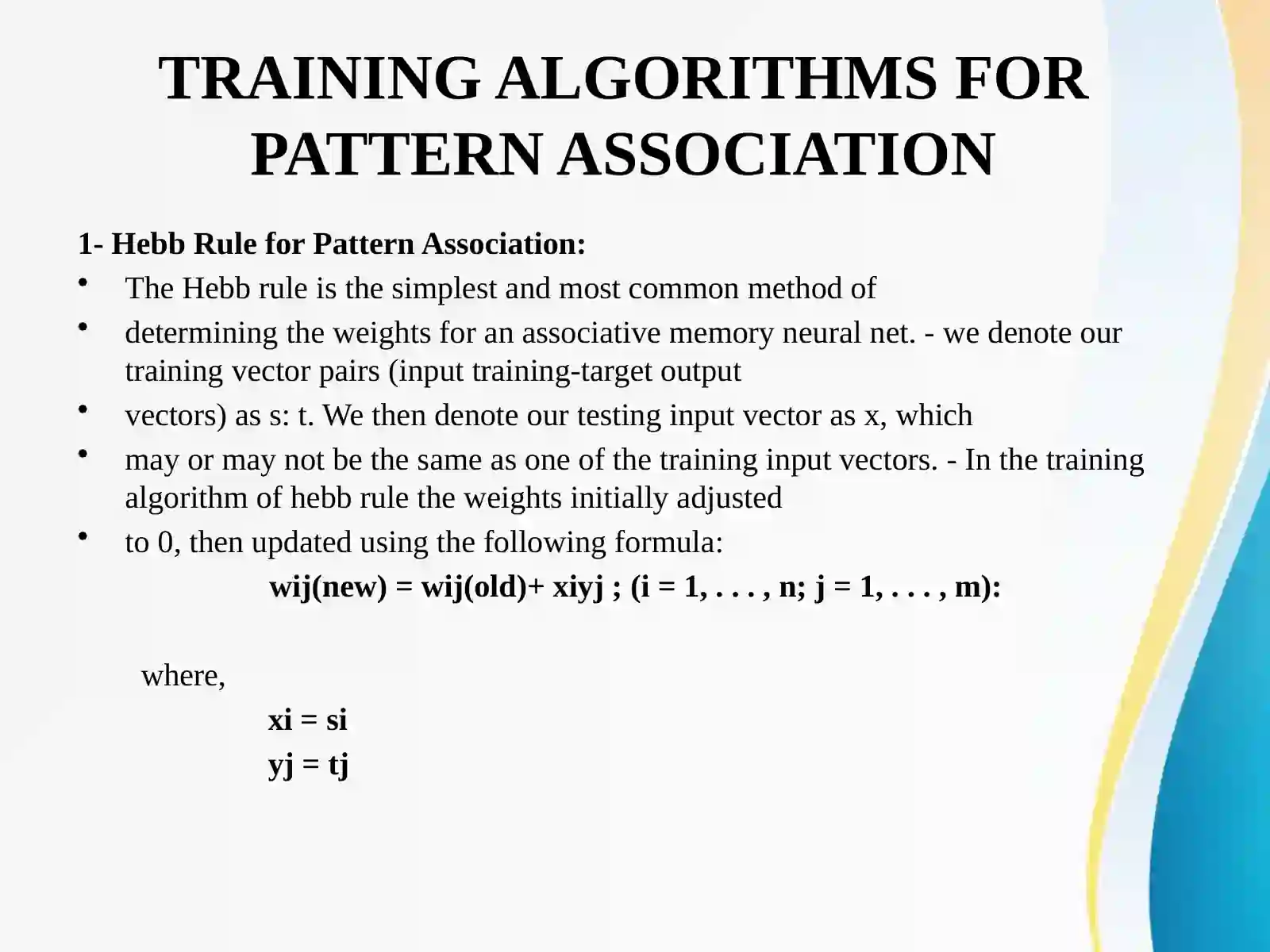 Pattern Association 2