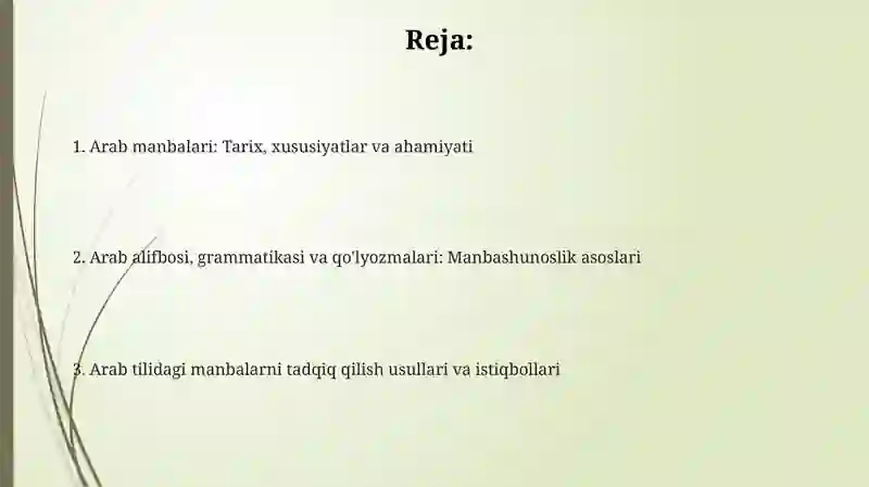 Arab tilidagi manbalar 2