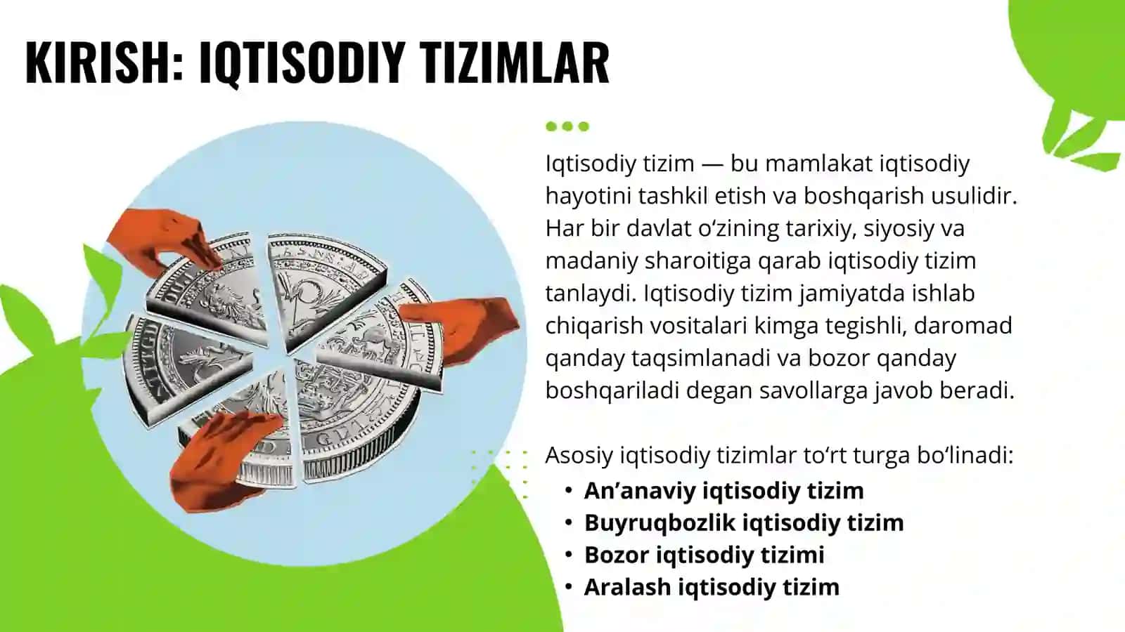 IQTISODIY TIZIMLAR VA ULARNING TURLARII 2