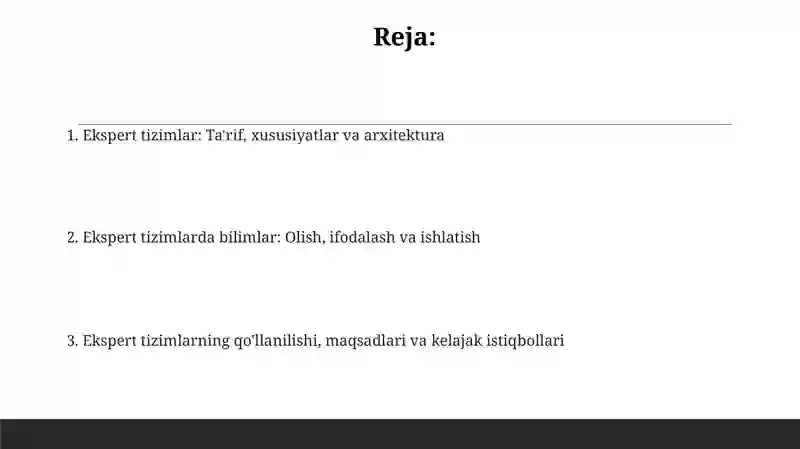 Ekspert tizimlari 2