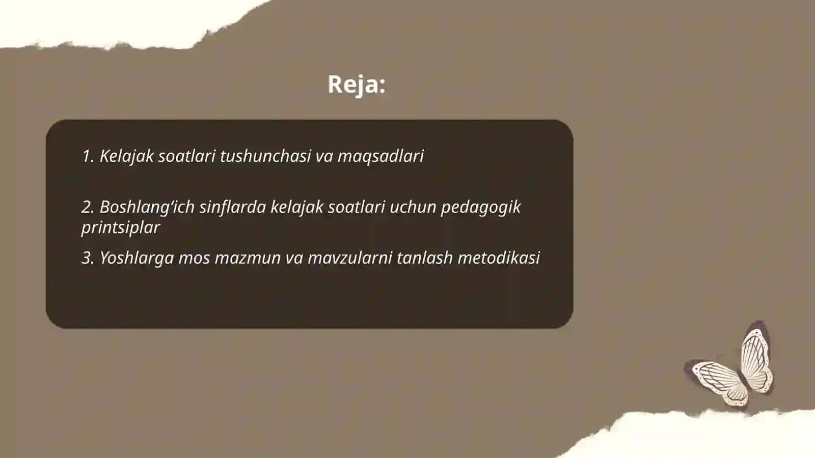 Boshlangʻich sinflarda kelajak soatlarini tashkil etish metodikasi 2