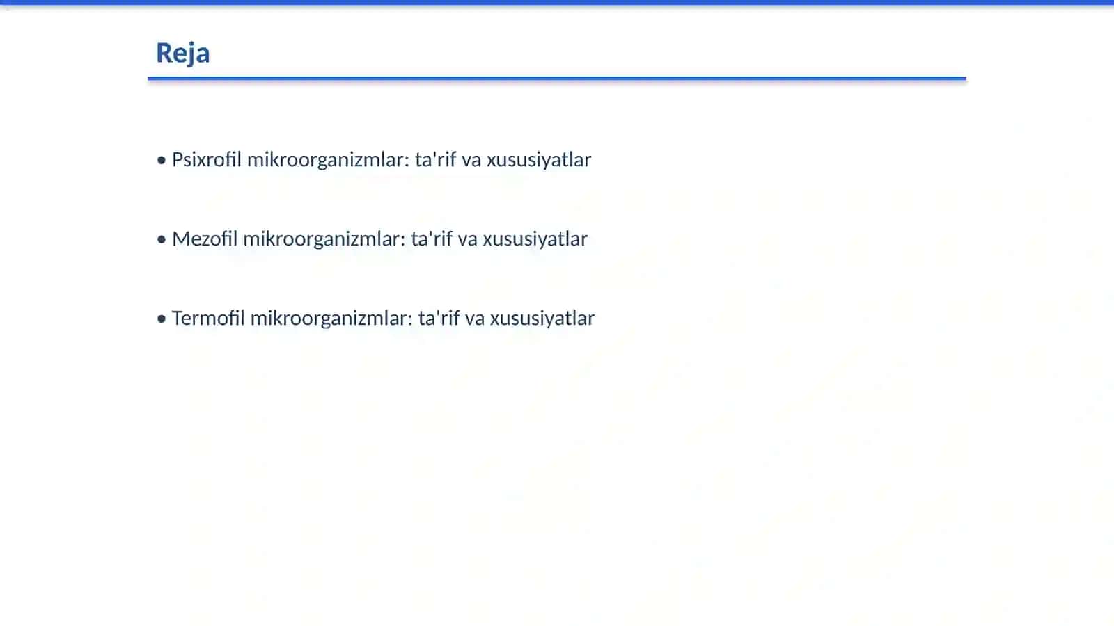 Psixrofil, mezofil va termofil mikroorganizmlar 2