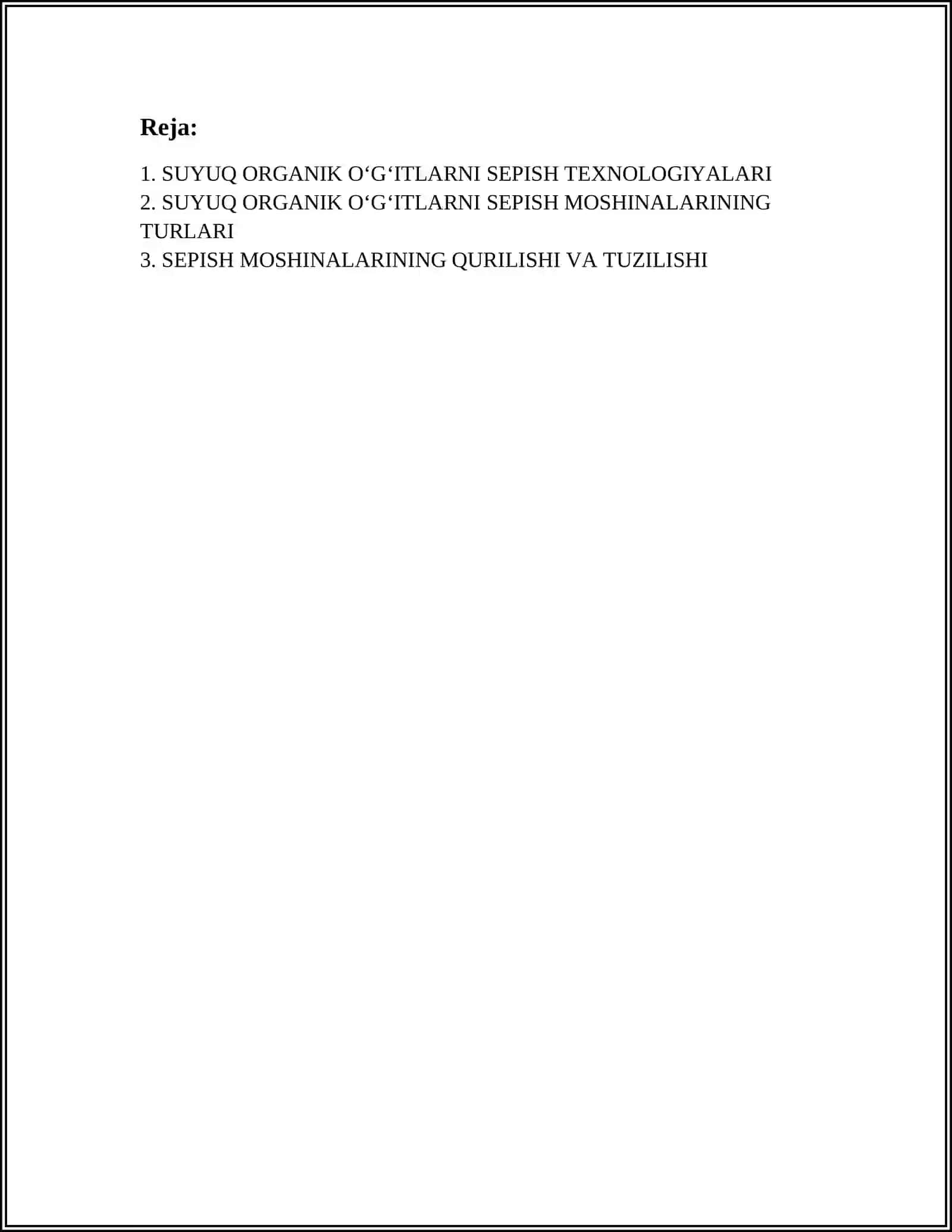 SUYUQ ORGANIK OʻGʻITLARNI SEPISH MOSHINALARI 2