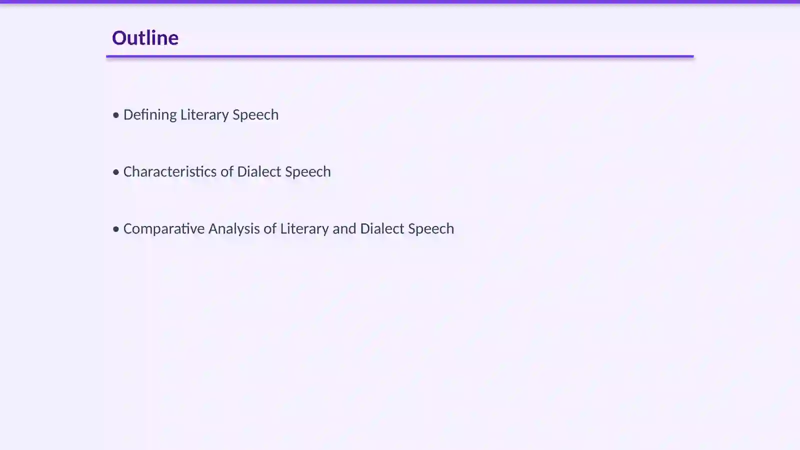 Literary Speech and Dialect Speech 2