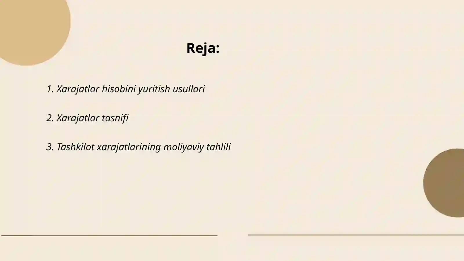 Xarajatlar hisobi 2