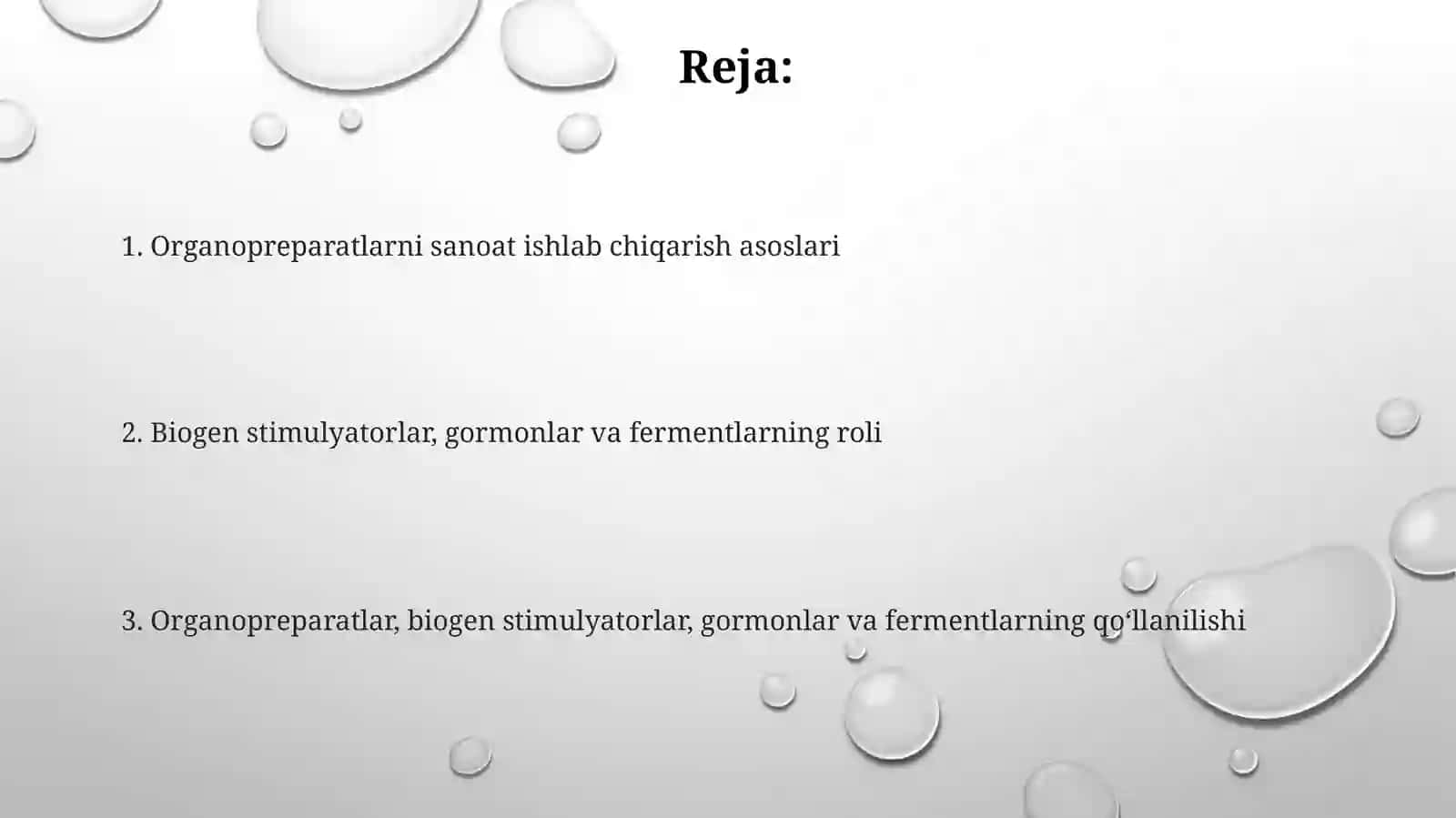 Organopreparatlarni sanoatda ishlabchiqarish. Biogen stimulyatorlar. Gormonlar. Fermentlar 2