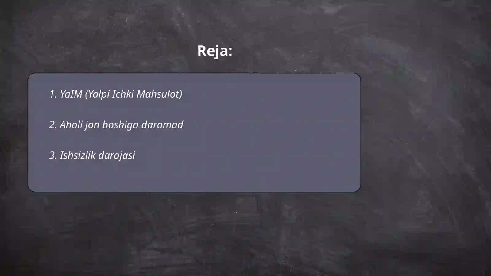 Iqtisodiy salohiyatni ifodalovchi ko'rsatkichlari 2