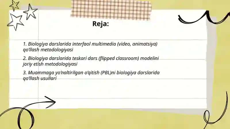 Biologiya darslarida noan’anaviy usularni qo‘llash metodologiyasi 2