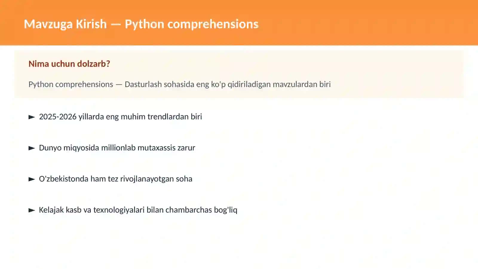 PYTHON DASTURLASH 2