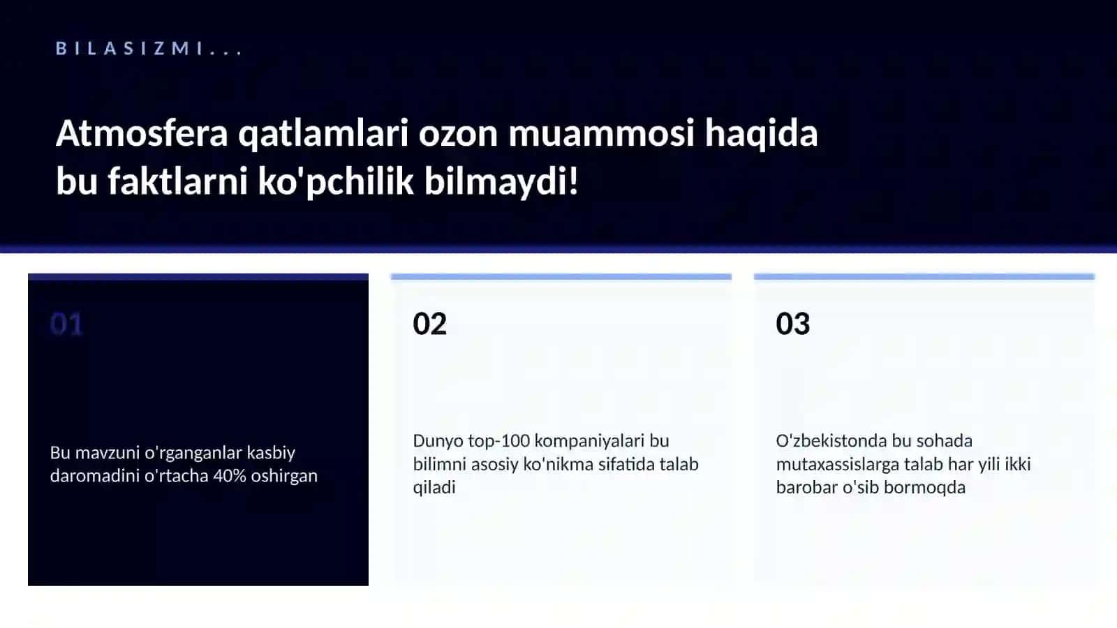 Atmosfera qatlamlari ozon muammosi 2