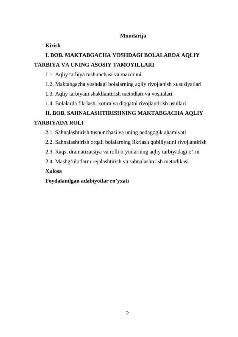 Maktabgacha yoshdagi bolalarga Aqliy tarbiya berishda sahnalashtirishning ahamiyati 2