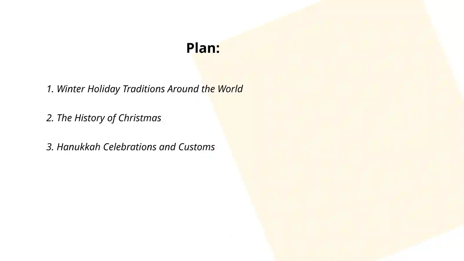 Winter holidays 2
